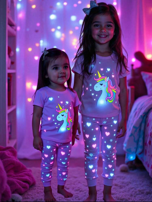 Glowing Unicorn Pajama Set