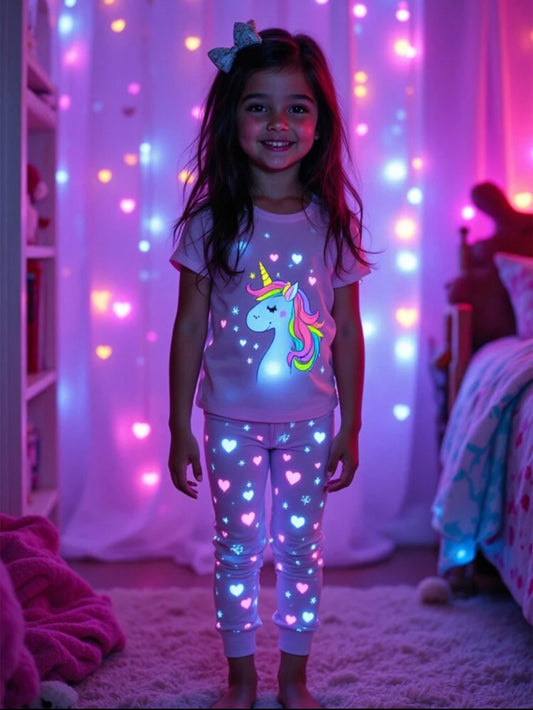 Glowing Unicorn Pajama Set