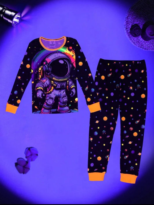 Glowing astronaut pajama set