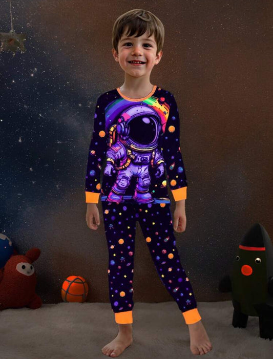 Glowing astronaut pajama set