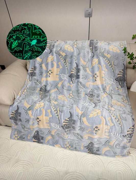 Dino glowing blanket