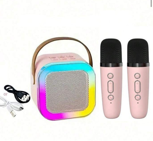 Mini Karaoke with 2 Wireless Microphones